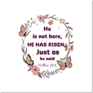 he is not here he has risen just as he said Posters and Art